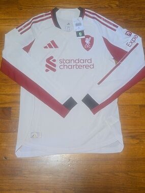 Adidas Liverpool FC 25/26 Away Authentic Long Sleeve Jersey Small- JV6446 (New)